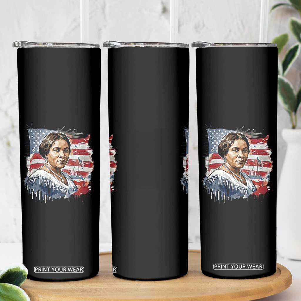 Madam CJ Walker Patriotic Skinny Tumbler Strong Black Woman Leader TS12 Print Your Wear