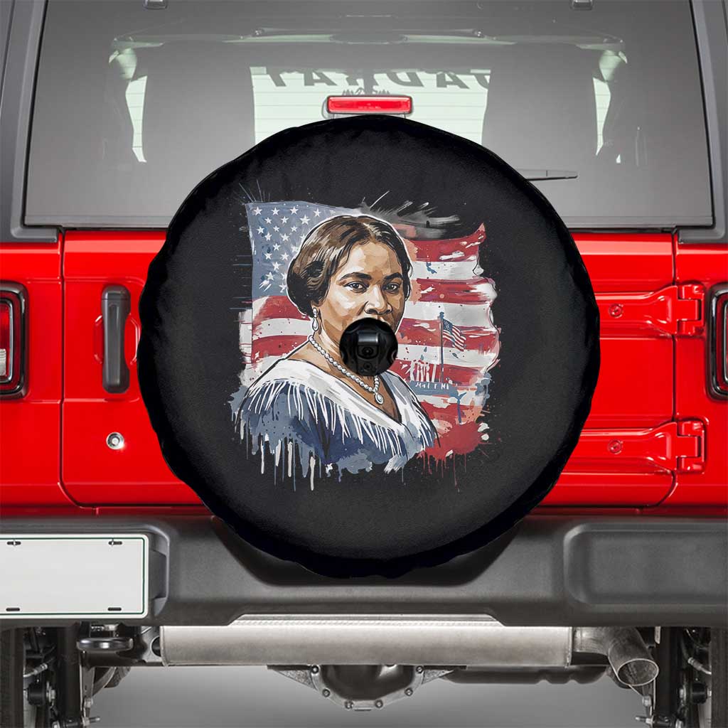 Madam CJ Walker Patriotic Spare Tire Cover Strong Black Woman Leader TS12 Black Print Your Wear