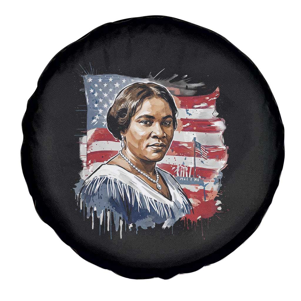 Madam CJ Walker Patriotic Spare Tire Cover Strong Black Woman Leader TS12 Print Your Wear