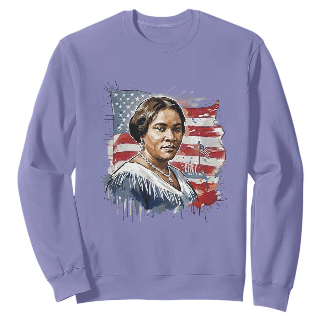 Madam CJ Walker Patriotic Sweatshirt Strong Black Woman Leader TS12 Violet Print Your Wear