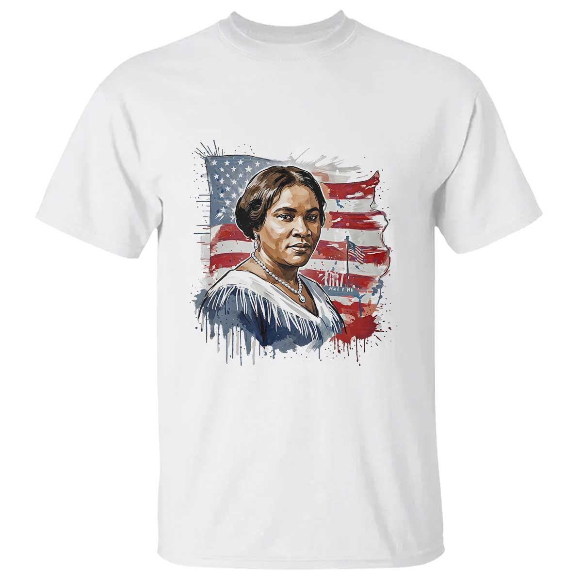 Madam CJ Walker Patriotic T Shirt Strong Black Woman Leader TS12 White Print Your Wear