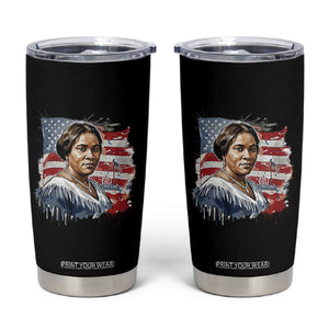 Madam CJ Walker Patriotic Tumbler Cup Strong Black Woman Leader TS12 Black Print Your Wear