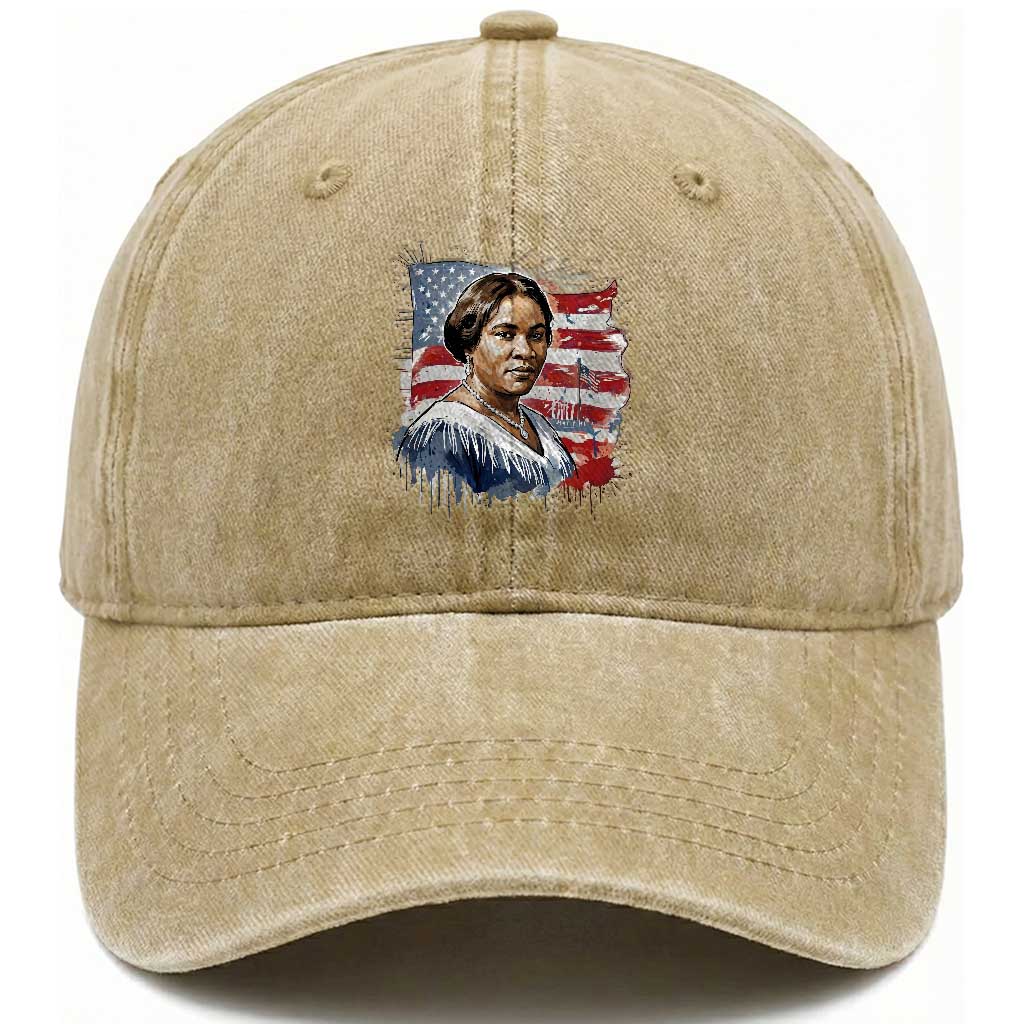 Madam CJ Walker Patriotic Washed Cotton Baseball Cap Strong Black Woman Leader TS12 Print Your Wear