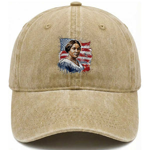 Madam CJ Walker Patriotic Washed Cotton Baseball Cap Strong Black Woman Leader TS12 Print Your Wear