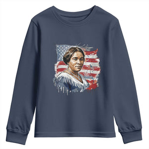 Madam CJ Walker Patriotic Youth Sweatshirt Strong Black Woman Leader TS12 Navy Print Your Wear
