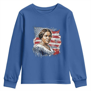 Madam CJ Walker Patriotic Youth Sweatshirt Strong Black Woman Leader TS12 Royal Blue Print Your Wear