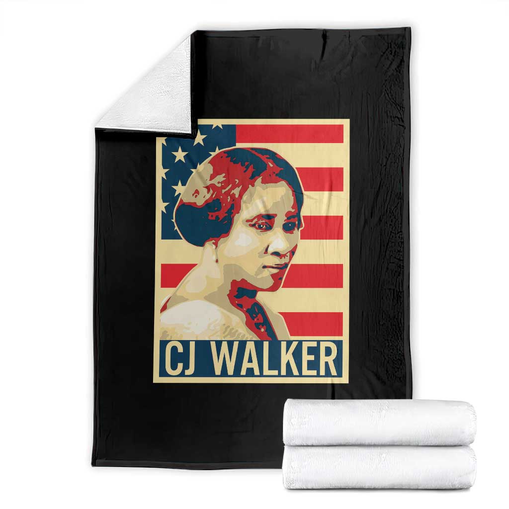 Madam CJ Walker Patriotic Throw Blanket Black History Month Gift TS12 Black Print Your Wear