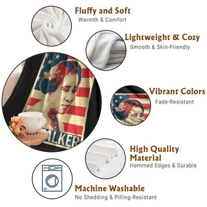 Madam CJ Walker Patriotic Throw Blanket Black History Month Gift TS12 Print Your Wear