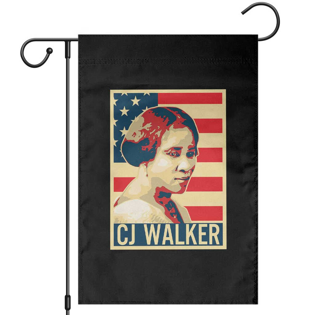 Madam CJ Walker Patriotic Garden Flag Black History Month Gift TS12 Black Print Your Wear