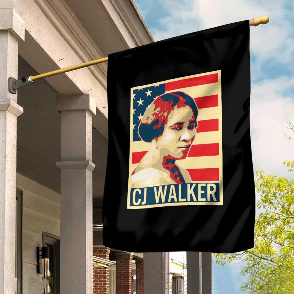 Madam CJ Walker Patriotic Garden Flag Black History Month Gift TS12 Print Your Wear