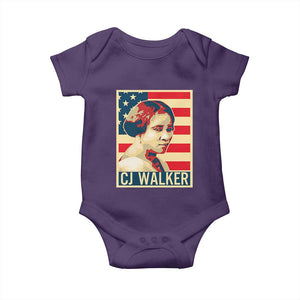 Madam CJ Walker Patriotic Baby Onesie Black History Month Gift TS12 Purple Print Your Wear
