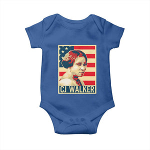 Madam CJ Walker Patriotic Baby Onesie Black History Month Gift TS12 Royal Blue Print Your Wear