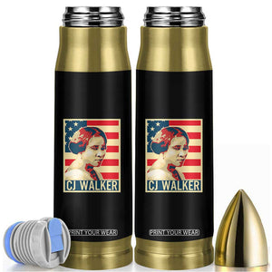 Madam CJ Walker Patriotic Bullet Tumbler Black History Month Gift TS12 Black Print Your Wear
