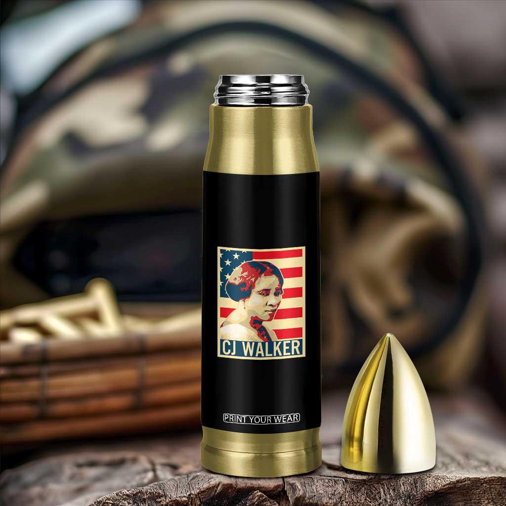 Madam CJ Walker Patriotic Bullet Tumbler Black History Month Gift TS12 Print Your Wear
