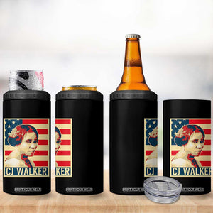 Madam CJ Walker Patriotic 4 in 1 Can Cooler Tumbler Black History Month Gift TS12 Print Your Wear