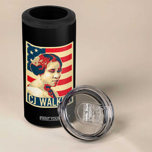 Madam CJ Walker Patriotic 4 in 1 Can Cooler Tumbler Black History Month Gift TS12 Print Your Wear