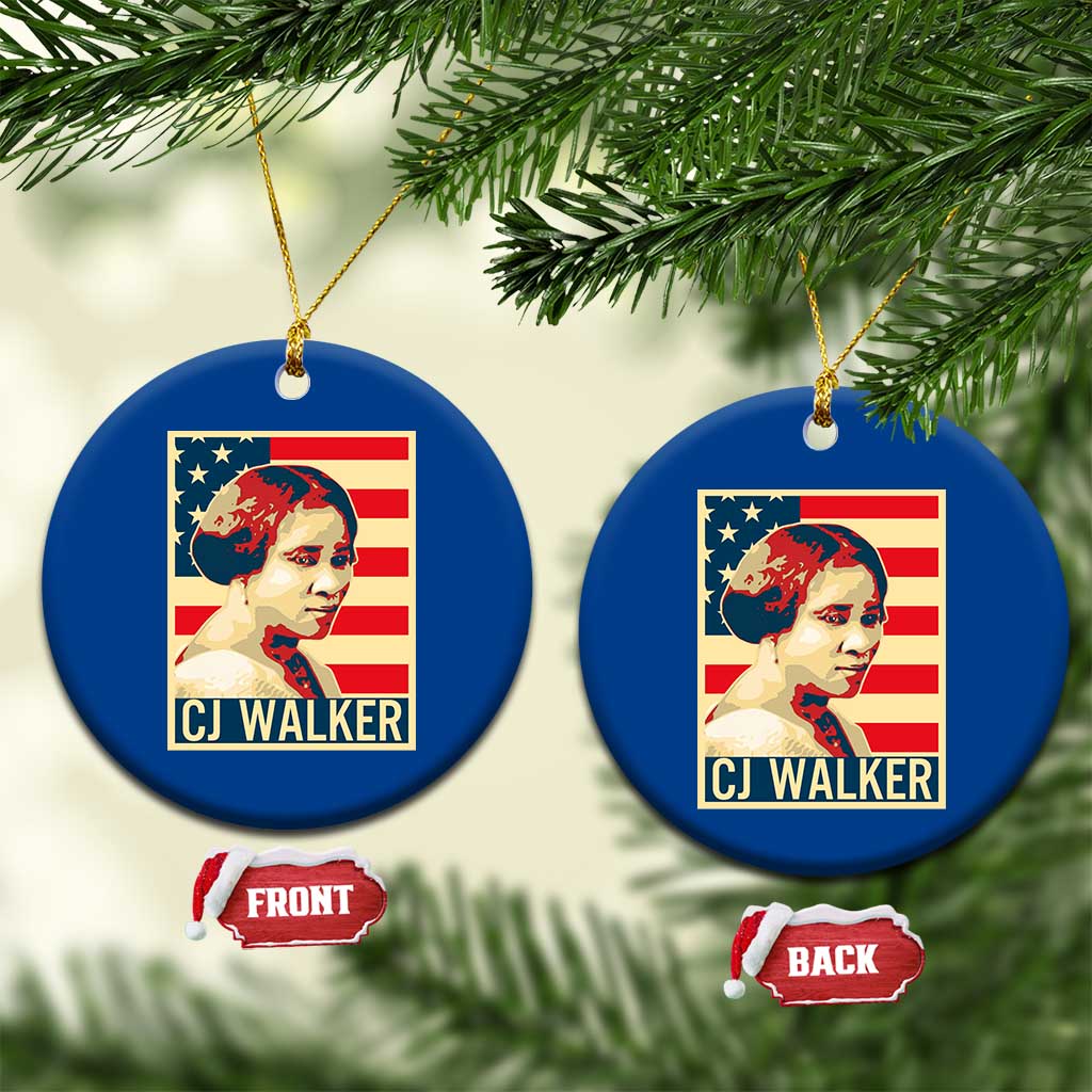 Madam CJ Walker Patriotic Ceramic Ornament Black History Month Gift TS12 1pc Blue Print Your Wear