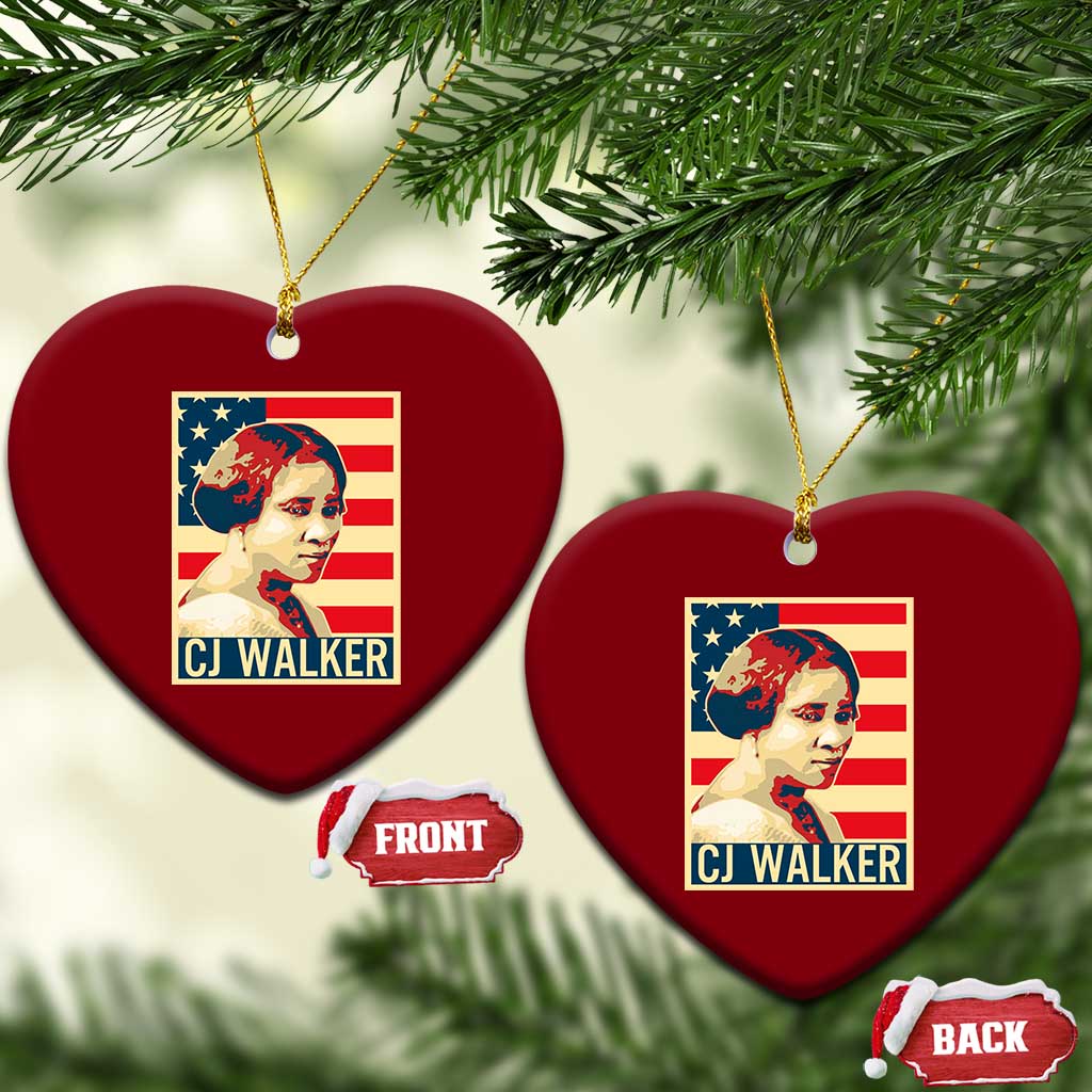 Madam CJ Walker Patriotic Ceramic Ornament Black History Month Gift TS12 Print Your Wear