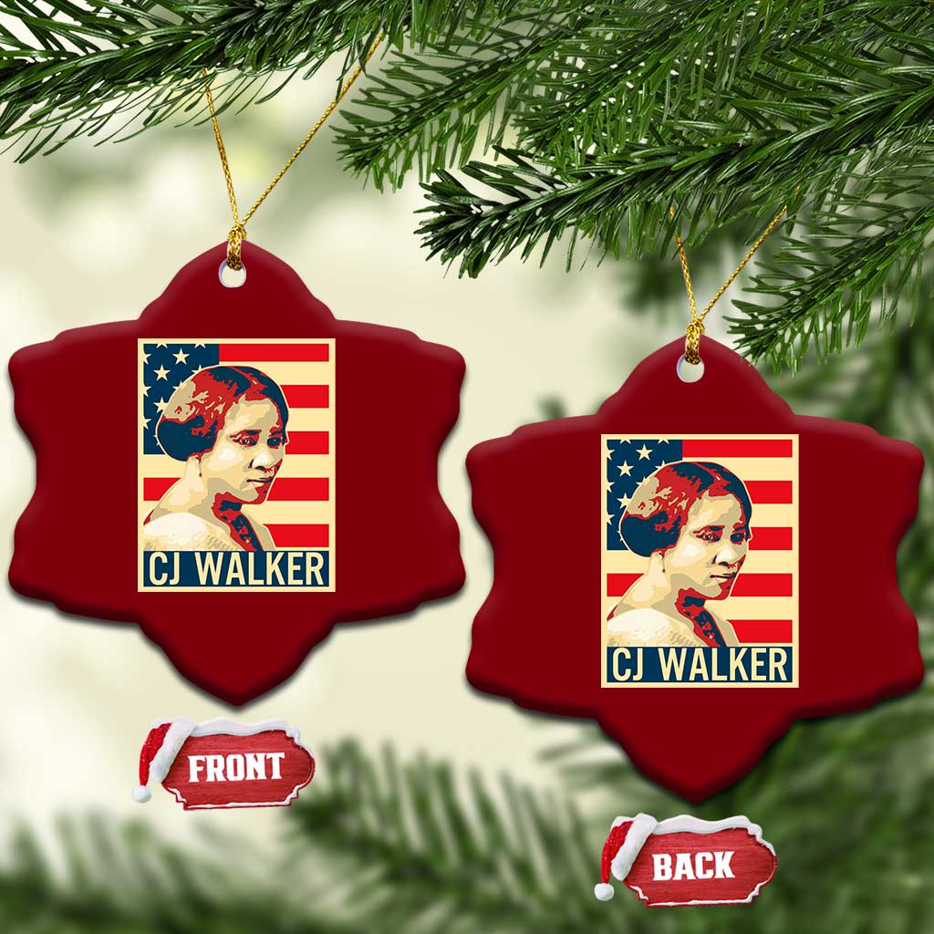 Madam CJ Walker Patriotic Ceramic Ornament Black History Month Gift TS12 Print Your Wear
