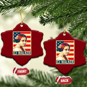 Madam CJ Walker Patriotic Ceramic Ornament Black History Month Gift TS12 Print Your Wear
