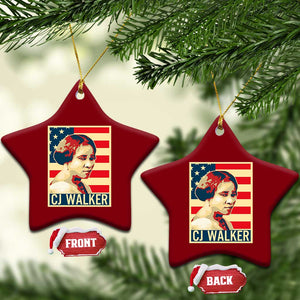 Madam CJ Walker Patriotic Ceramic Ornament Black History Month Gift TS12 Print Your Wear
