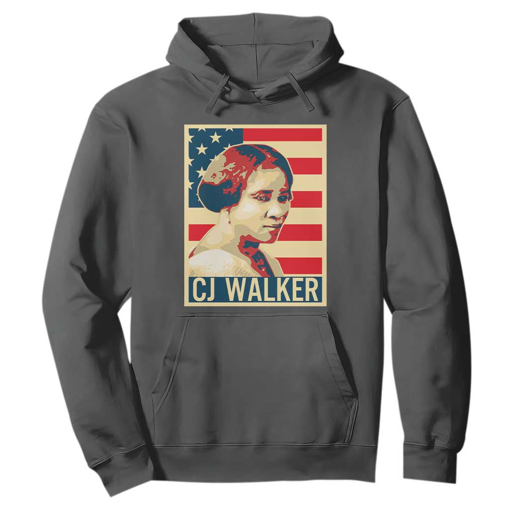 Madam CJ Walker Patriotic Hoodie Black History Month Gift TS12 Dark Heather Print Your Wear