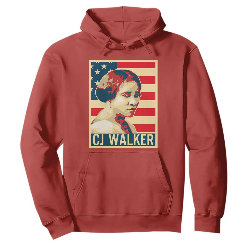 Madam CJ Walker Patriotic Hoodie Black History Month Gift TS12 Red Print Your Wear