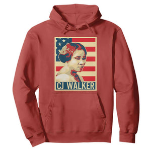 Madam CJ Walker Patriotic Hoodie Black History Month Gift TS12 Red Print Your Wear