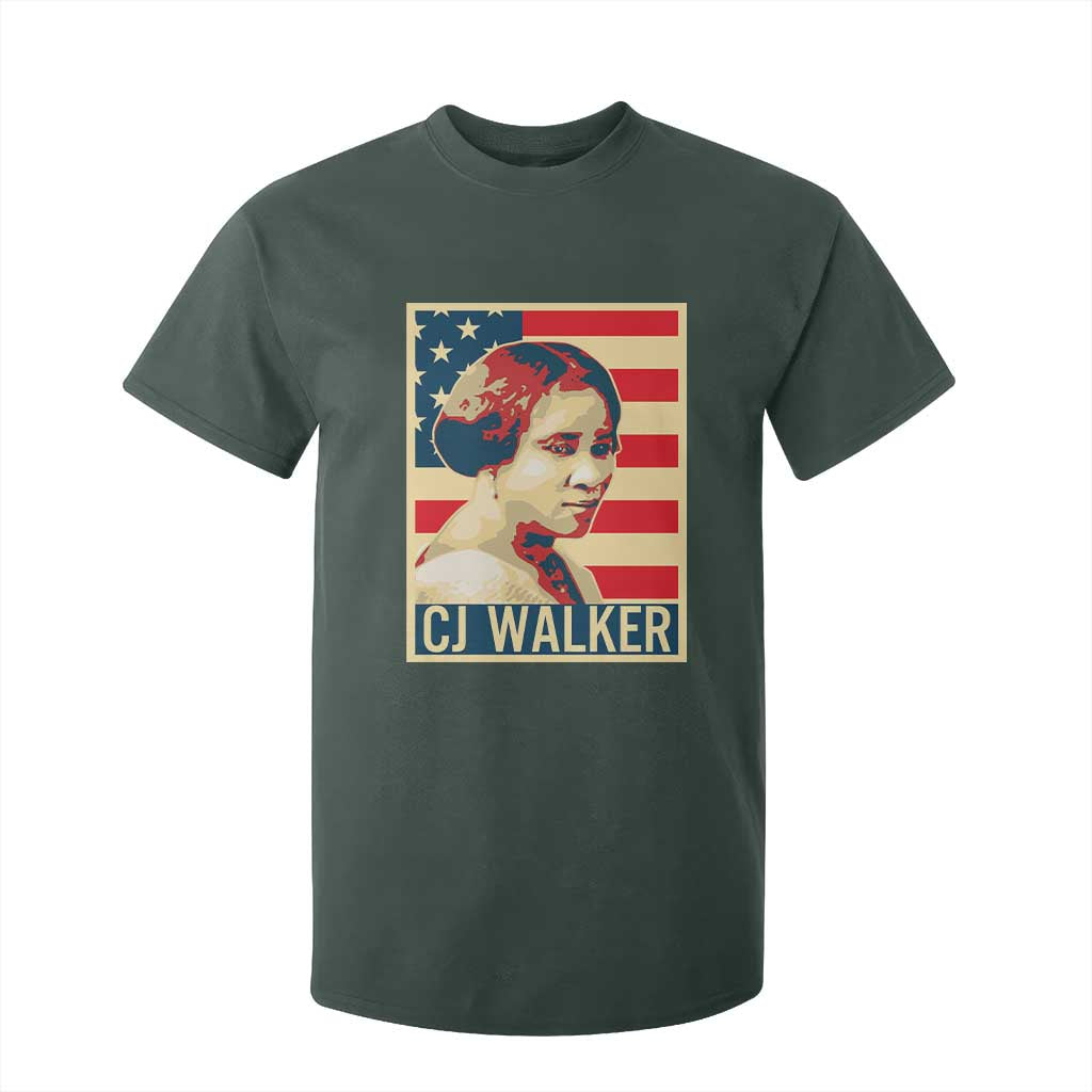 Madam CJ Walker Patriotic T Shirt For Kid Black History Month Gift TS12 Dark Forest Green Print Your Wear