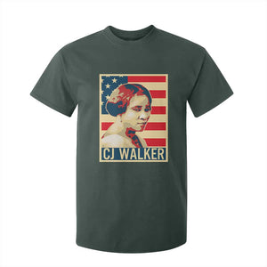 Madam CJ Walker Patriotic T Shirt For Kid Black History Month Gift TS12 Dark Forest Green Print Your Wear