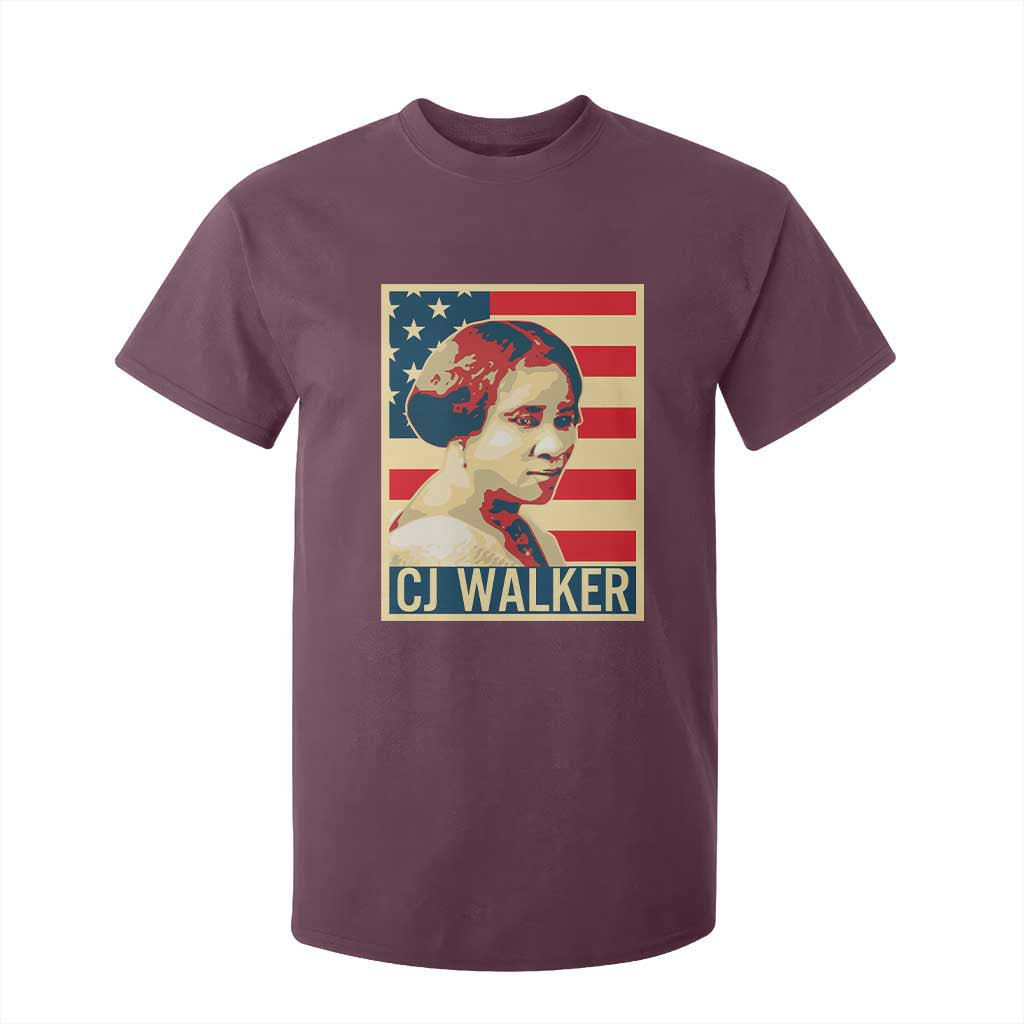 Madam CJ Walker Patriotic T Shirt For Kid Black History Month Gift TS12 Maroon Print Your Wear