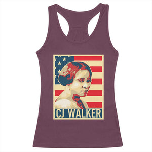 Madam CJ Walker Patriotic Racerback Tank Top Black History Month Gift TS12 Maroon Print Your Wear