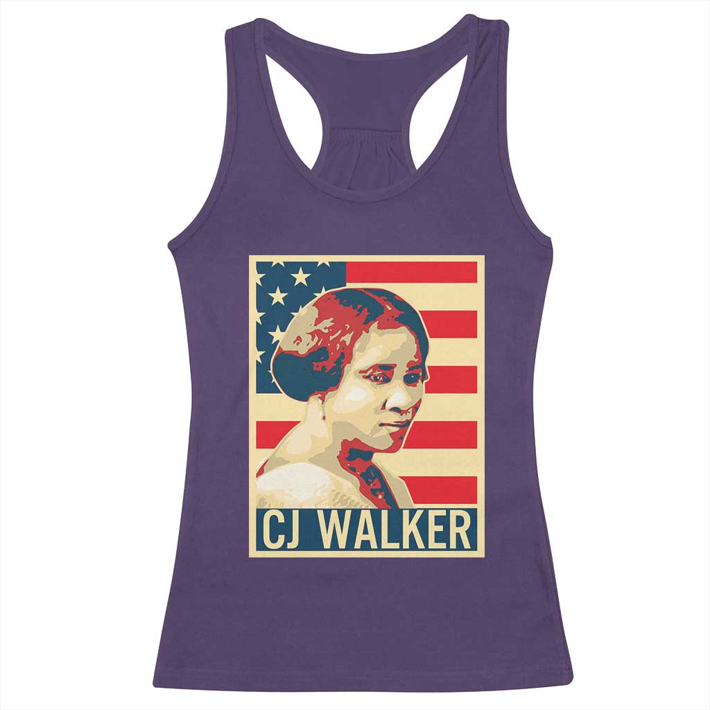 Madam CJ Walker Patriotic Racerback Tank Top Black History Month Gift TS12 Purple Print Your Wear