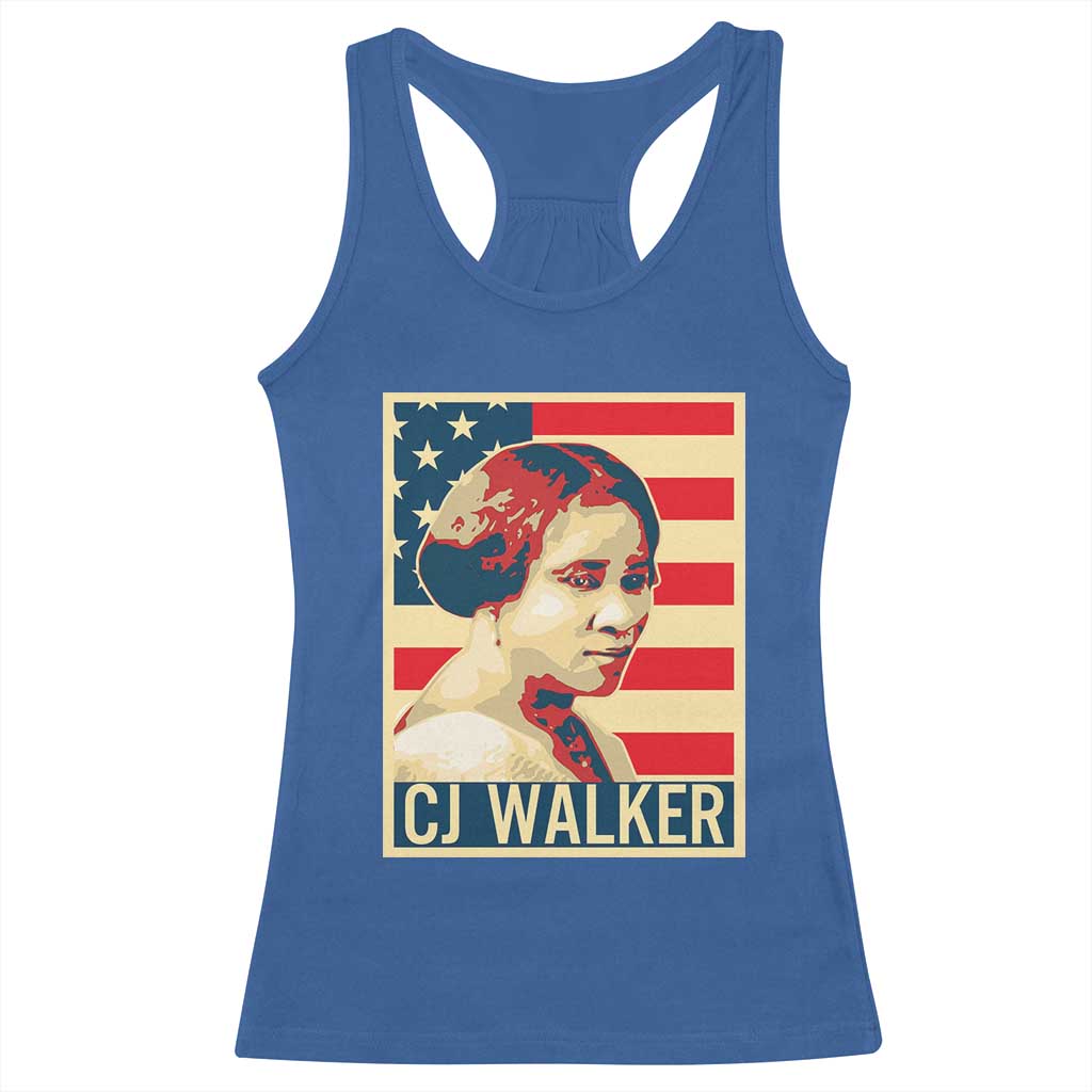 Madam CJ Walker Patriotic Racerback Tank Top Black History Month Gift TS12 Royal Blue Print Your Wear