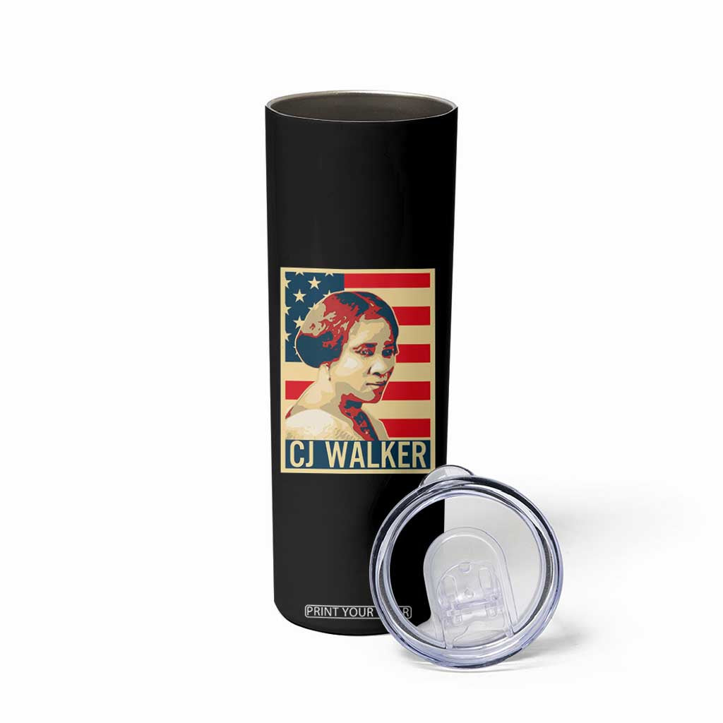 Madam CJ Walker Patriotic Skinny Tumbler Black History Month Gift TS12 Print Your Wear