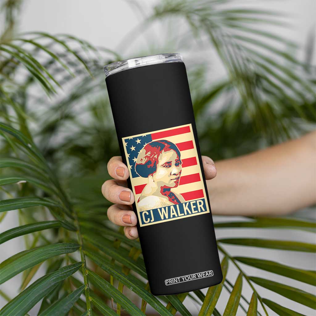 Madam CJ Walker Patriotic Skinny Tumbler Black History Month Gift TS12 Print Your Wear