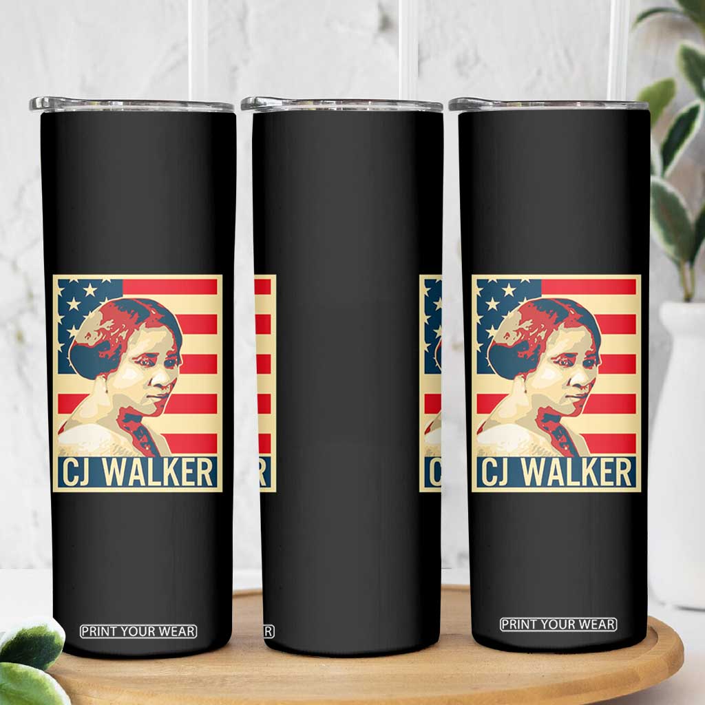 Madam CJ Walker Patriotic Skinny Tumbler Black History Month Gift TS12 Print Your Wear