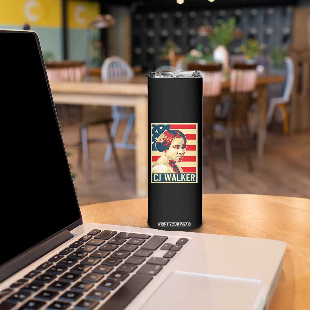 Madam CJ Walker Patriotic Skinny Tumbler Black History Month Gift TS12 Print Your Wear