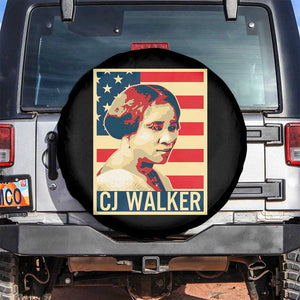 Madam CJ Walker Patriotic Spare Tire Cover Black History Month Gift TS12 No hole Black Print Your Wear