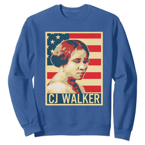 Madam CJ Walker Patriotic Sweatshirt Black History Month Gift TS12 Royal Blue Print Your Wear
