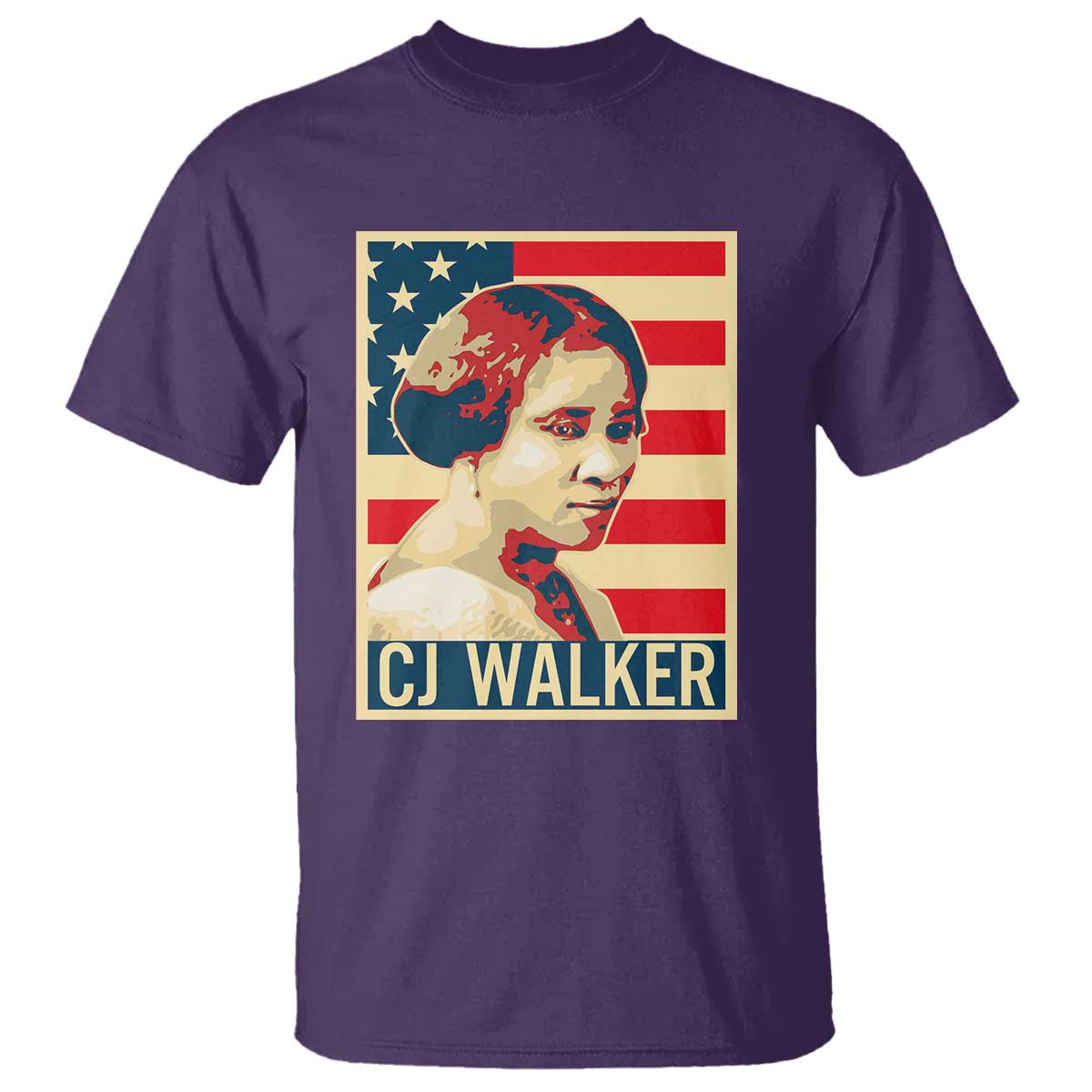 Madam CJ Walker Patriotic T Shirt Black History Month Gift TS12 Purple Print Your Wear