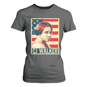 Madam CJ Walker Patriotic T Shirt For Women Black History Month Gift TS12 Dark Heather Print Your Wear