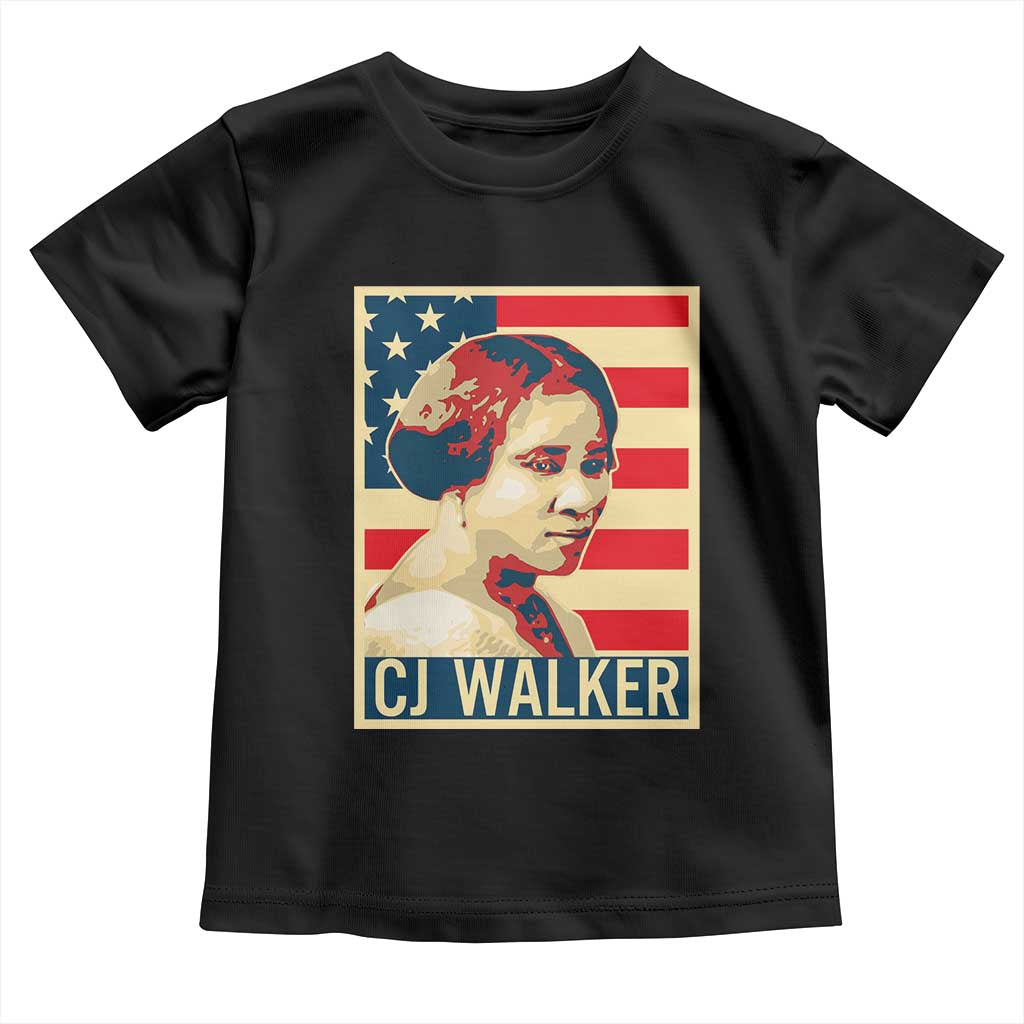 Madam CJ Walker Patriotic Toddler T Shirt Black History Month Gift TS12 Black Print Your Wear