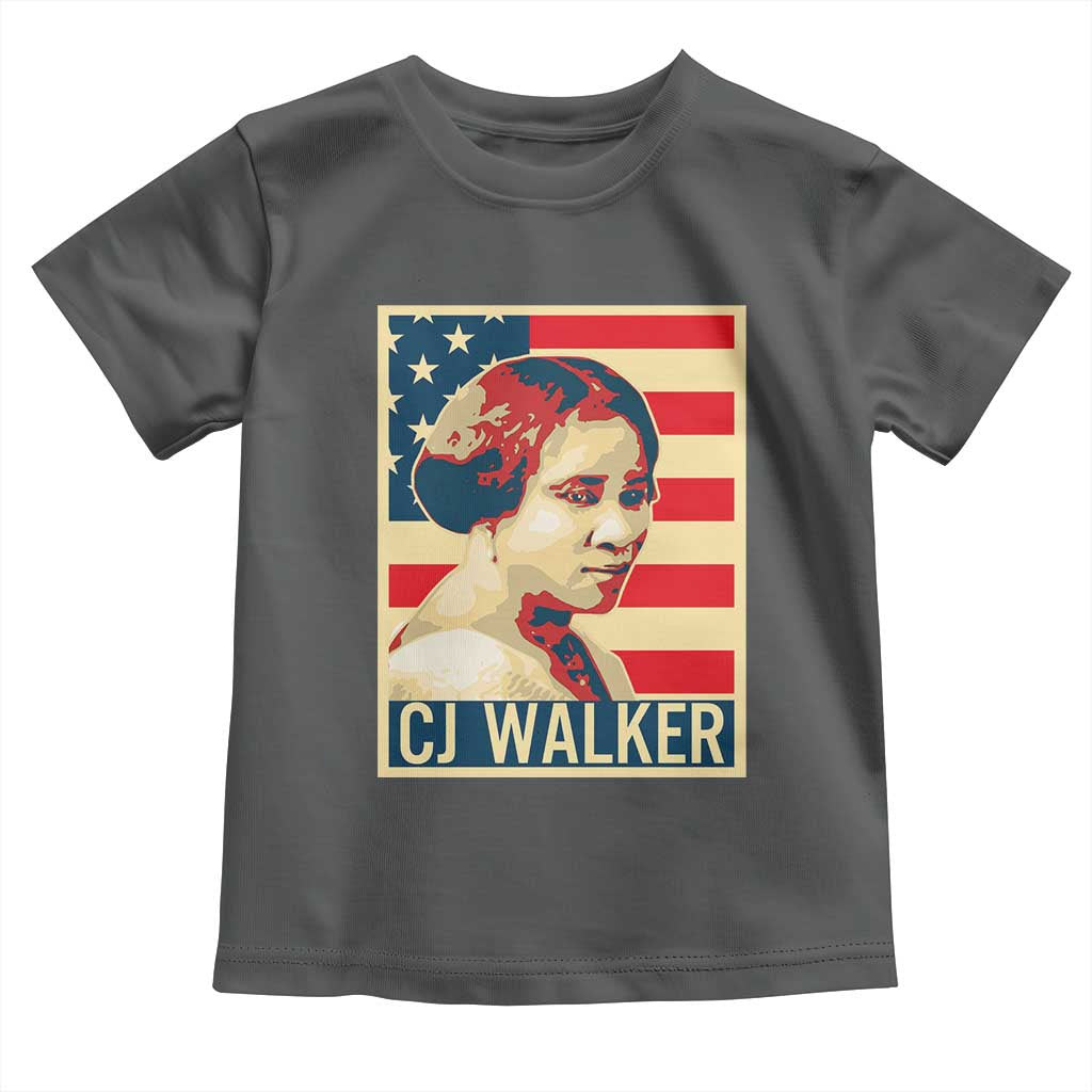 Madam CJ Walker Patriotic Toddler T Shirt Black History Month Gift TS12 Dark Heather Print Your Wear