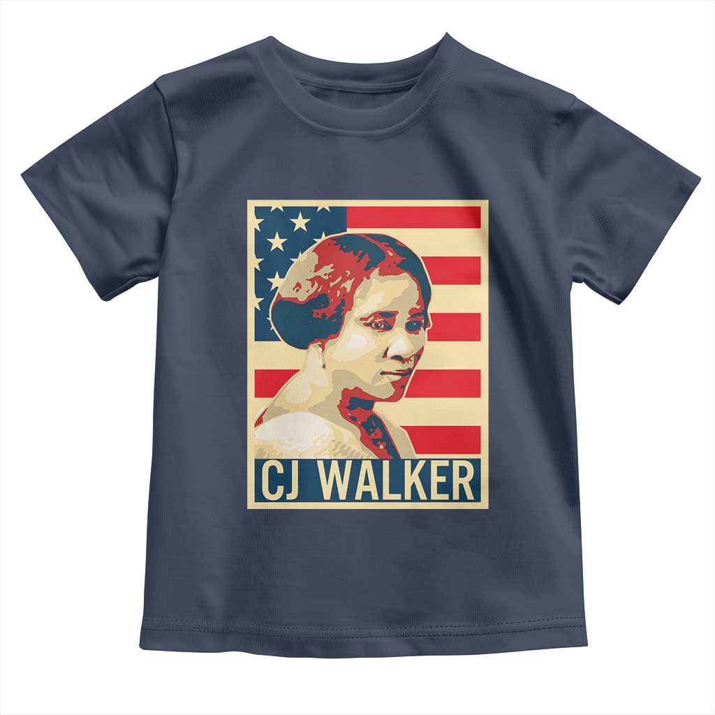 Madam CJ Walker Patriotic Toddler T Shirt Black History Month Gift TS12 Navy Print Your Wear