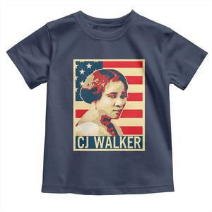 Madam CJ Walker Patriotic Toddler T Shirt Black History Month Gift TS12 Navy Print Your Wear