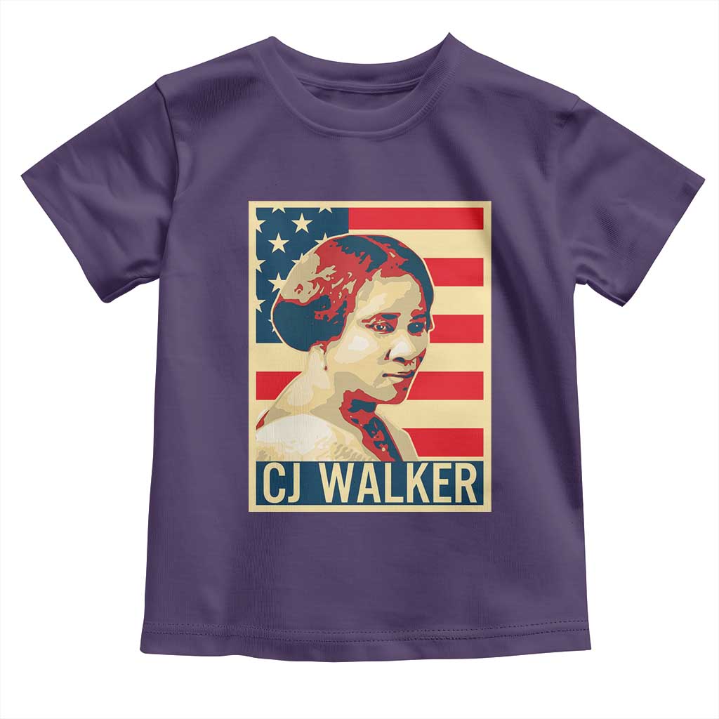 Madam CJ Walker Patriotic Toddler T Shirt Black History Month Gift TS12 Purple Print Your Wear