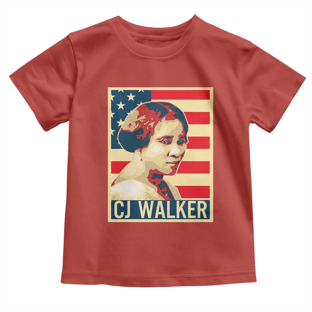 Madam CJ Walker Patriotic Toddler T Shirt Black History Month Gift TS12 Red Print Your Wear