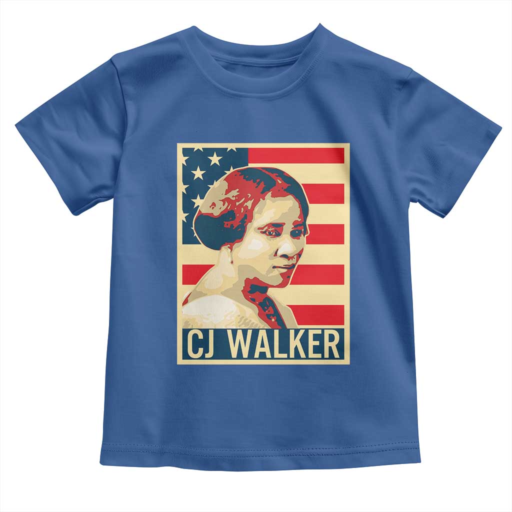 Madam CJ Walker Patriotic Toddler T Shirt Black History Month Gift TS12 Royal Blue Print Your Wear