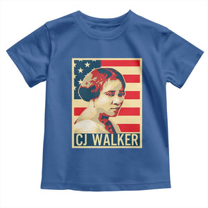 Madam CJ Walker Patriotic Toddler T Shirt Black History Month Gift TS12 Royal Blue Print Your Wear